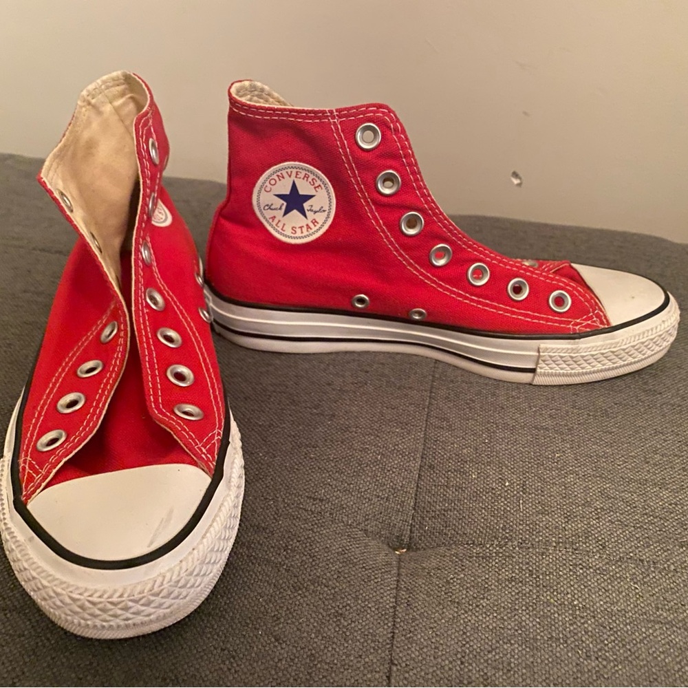 Red high top chucks